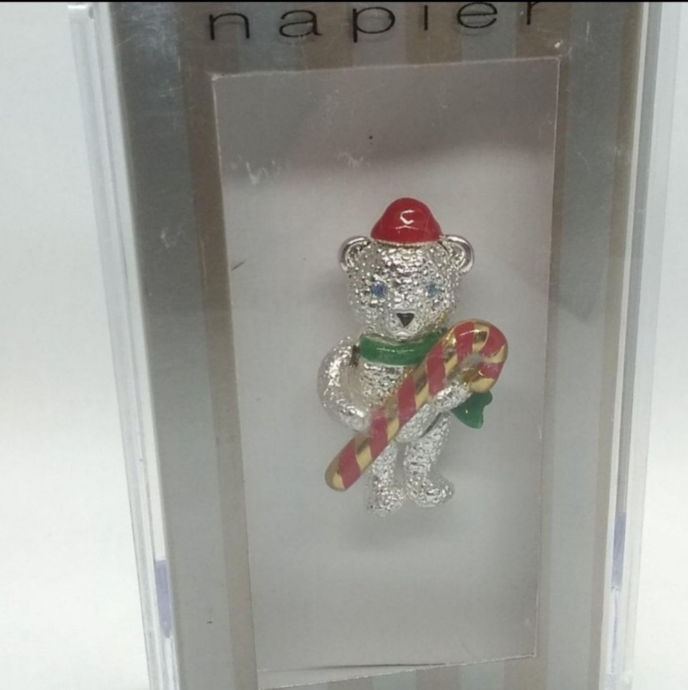 NOS Napier Articulated Bear Brooch Pin Collectable